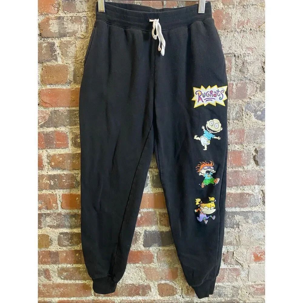 NICKELODEON • RUGRATS • Black Jogger Sweatpants • Size XS